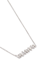 White Diamond Classic Bar Necklace